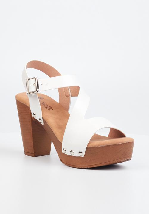 Butterfly Feet - Kayla 1 block heel - white