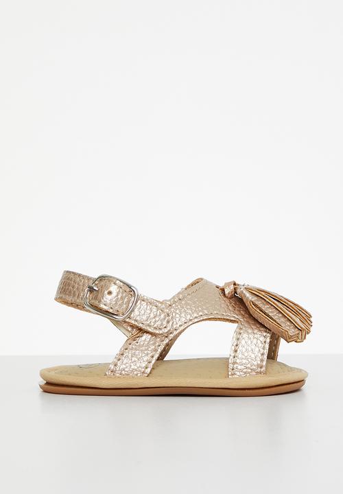 Pop Candy - Back strap sandals - gold 