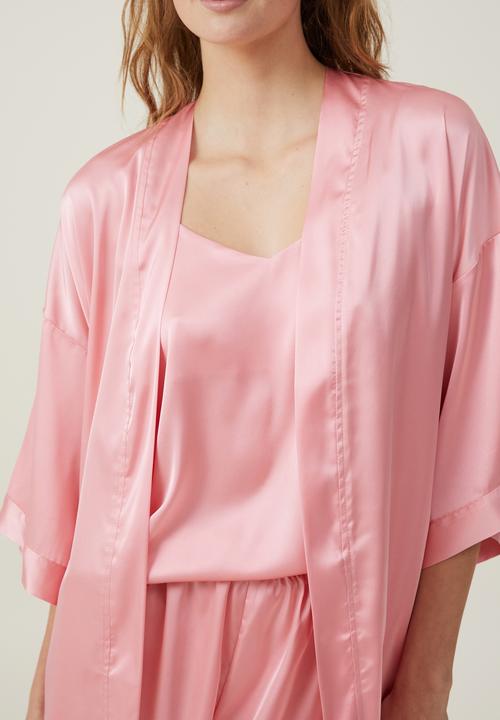 Cotton On - Body satin robe - peach puff