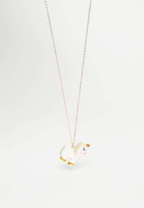 Pop Candy - Girls unicorn necklace - gold 