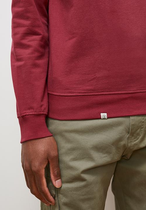 Lark & Crosse - Basic crew neck pullover sueded sweat top - plum