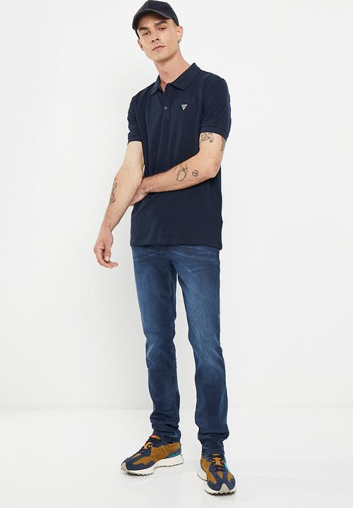 GUESS - Short sleeve guess classic golfer - new navy
