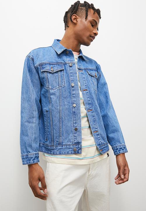 STYLE REPUBLIC - Denim oversize trucker - mid wash blue