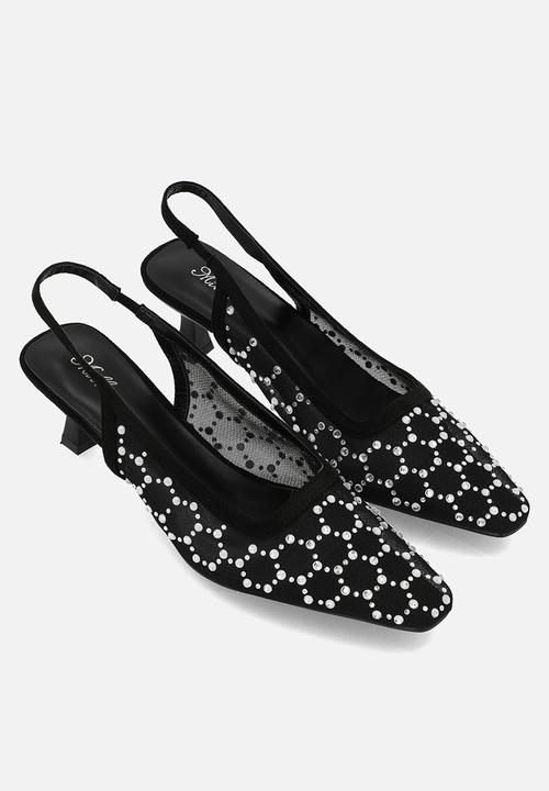 MILLA - Laina mesh stiletto - black