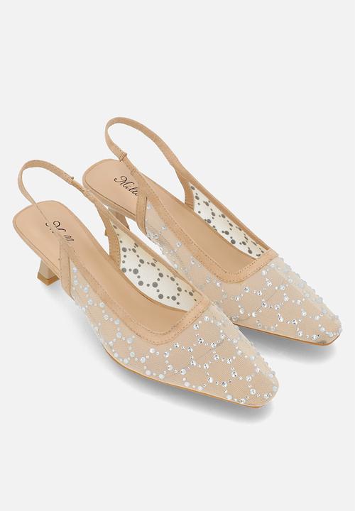 MILLA - Laina mesh stiletto - natural