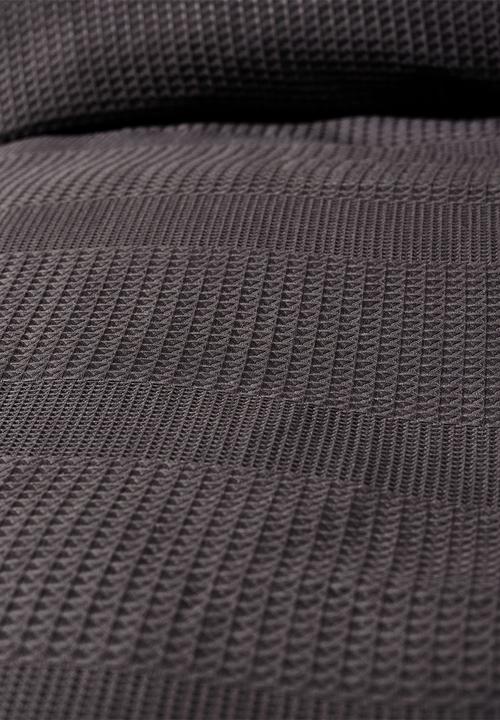 Linen House - Derry waffle duvet cover set - charcoal