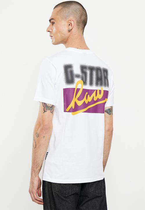 G-STAR - Back gr slim r t Compact jersey o - white