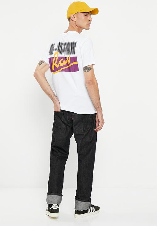 G-STAR - Back gr slim r t Compact jersey o - white
