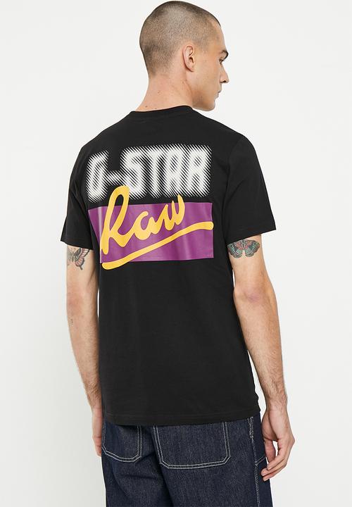 G-STAR - Back gr slim r t Compact jersey o - dk black