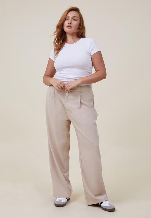 Cotton On - Plus jamie suiting pant - stone