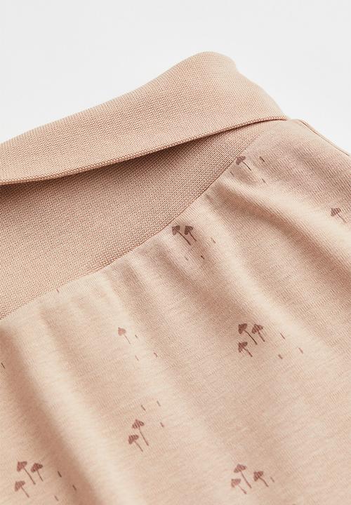 H&M - 3-Piece cotton set - beige/mushrooms 