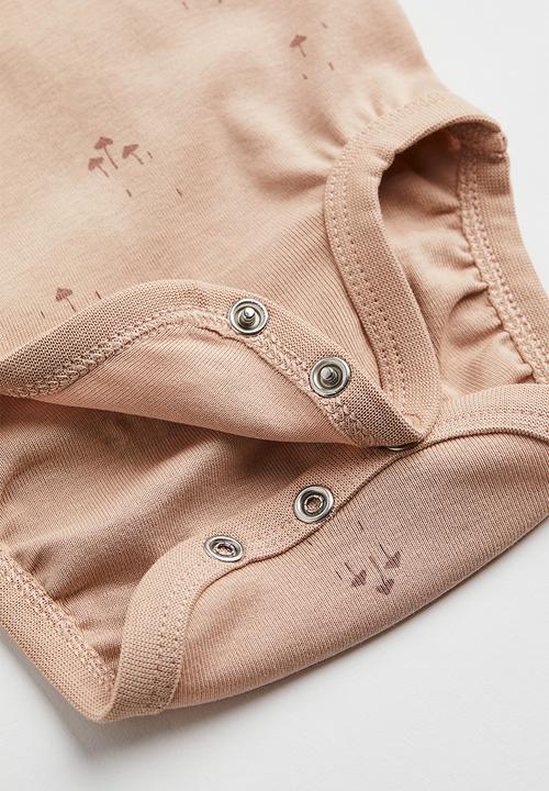 H&M - 3-Piece cotton set - beige/mushrooms 