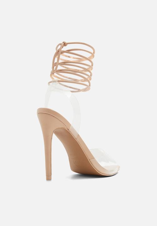 Call It Spring - Shade ankle strap stiletto - clear & stone