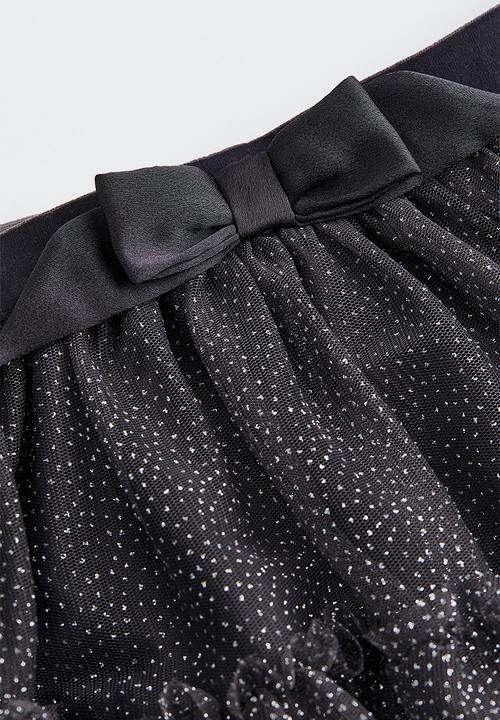 H&M - Tulle skirt - dark grey / spotted 