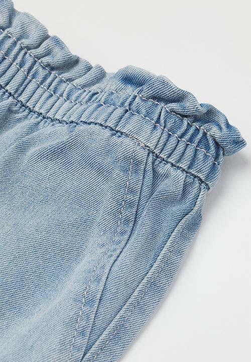 H&M - Denim joggers - light denim blue 