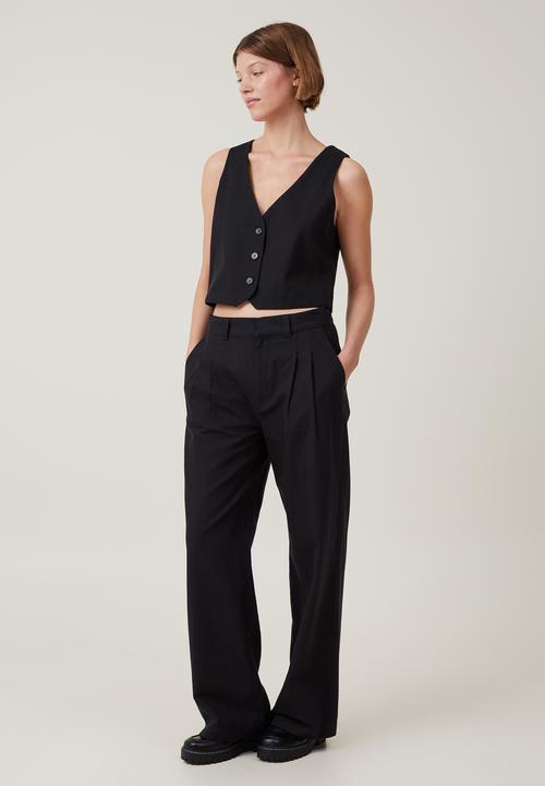 Cotton On - Jude suiting pant - black