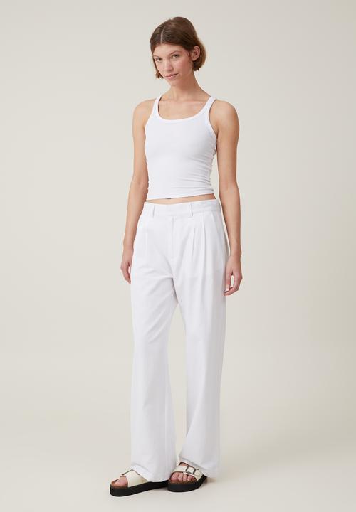 Cotton On - Jude suiting pant - white