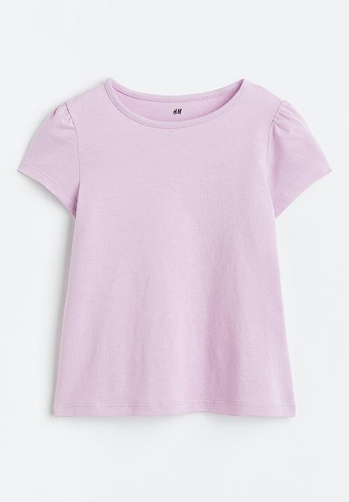 H&M - Cotton jersey top - lilac 