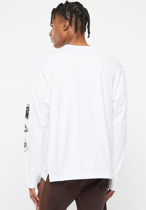 Reebok - Cl skate long sleeve tee - white