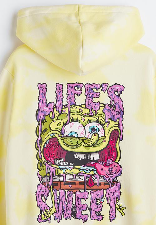 H&M - Regular fit hoodie - yellow / spongebob 