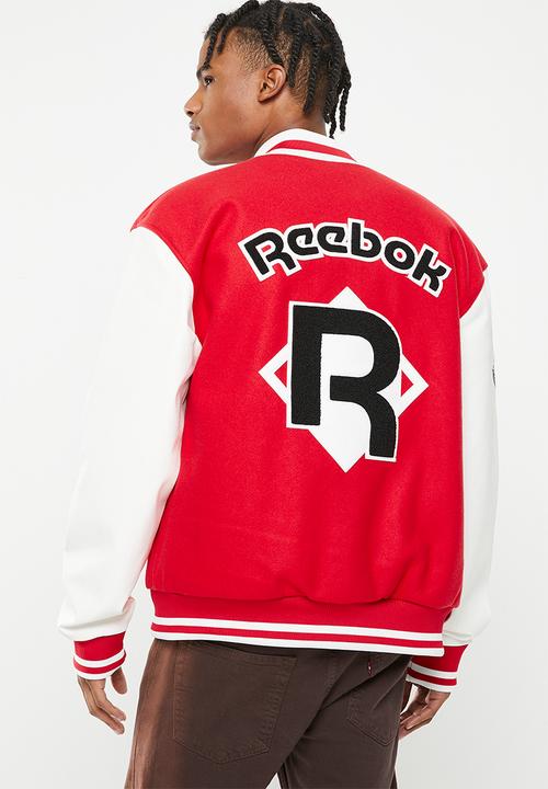 Reebok - Classic reverse varsity jacket - red