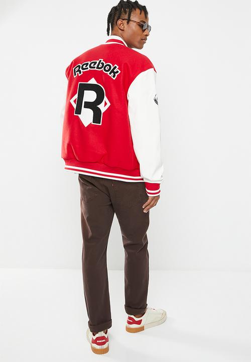 Reebok - Classic reverse varsity jacket - red