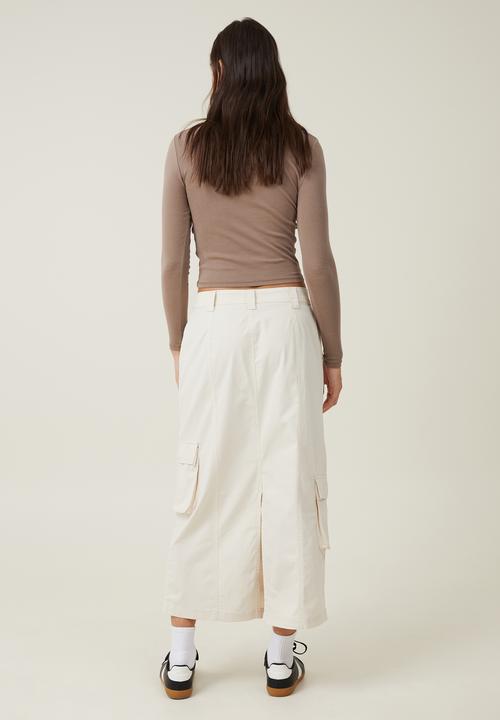 Cotton On - Hayden utility maxi skirt - dove grey