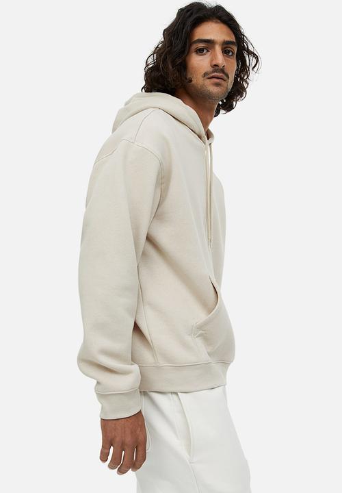 H&M - Relaxed fit hoodie - light beige