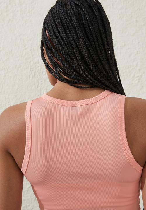Cotton On - Active rib tank top - apricot blush