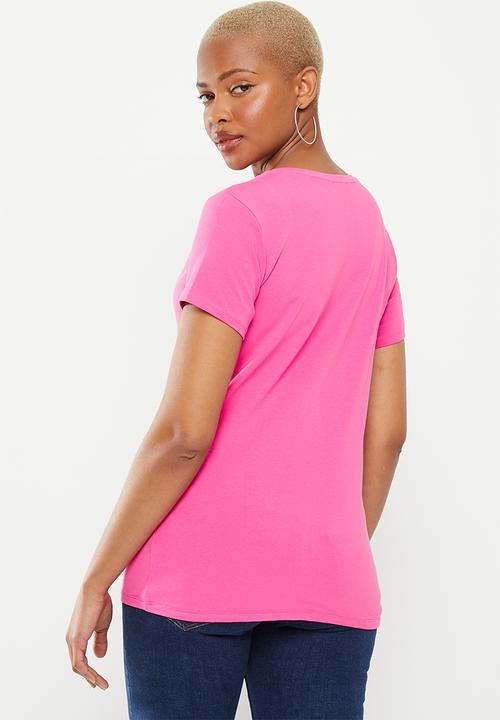 SISSY BOY - Regular fit top with short sleeves - cerise pink
