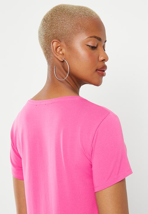 SISSY BOY - Regular fit top with short sleeves - cerise pink