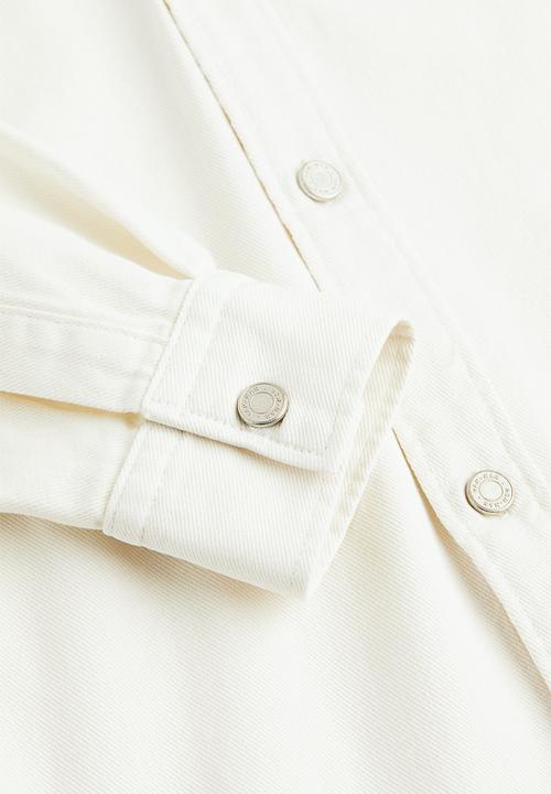 H&M - Denim overshirt - cream
