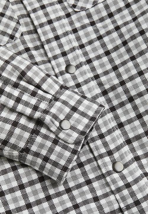 H&M - Padded overshirt - grey/white checked