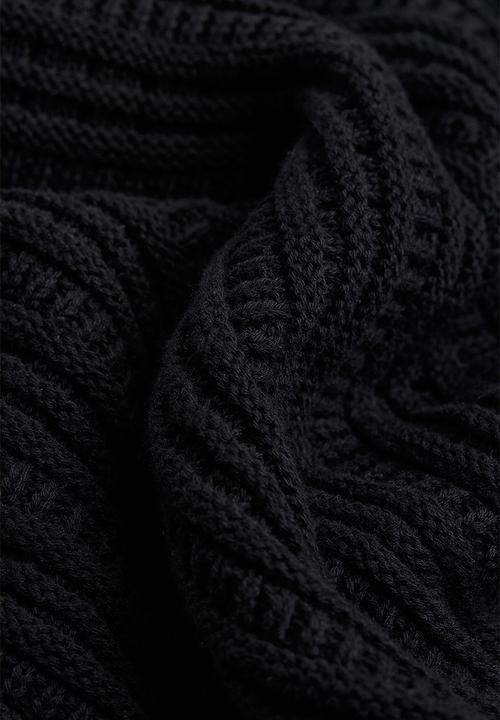 H&M - Regular fit textured-knit jumper - black