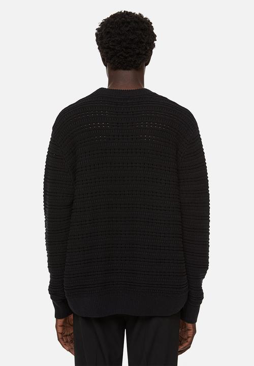 H&M - Regular fit textured-knit jumper - black