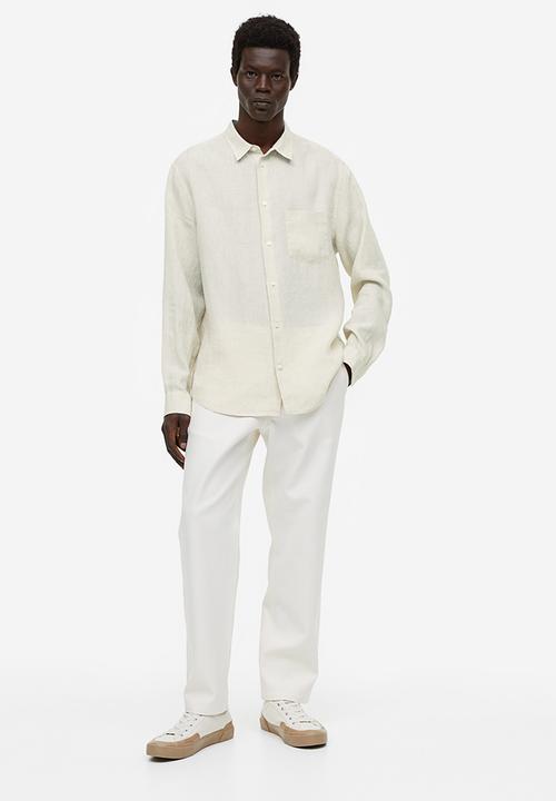 H&M - Regular fit linen shirt - light beige