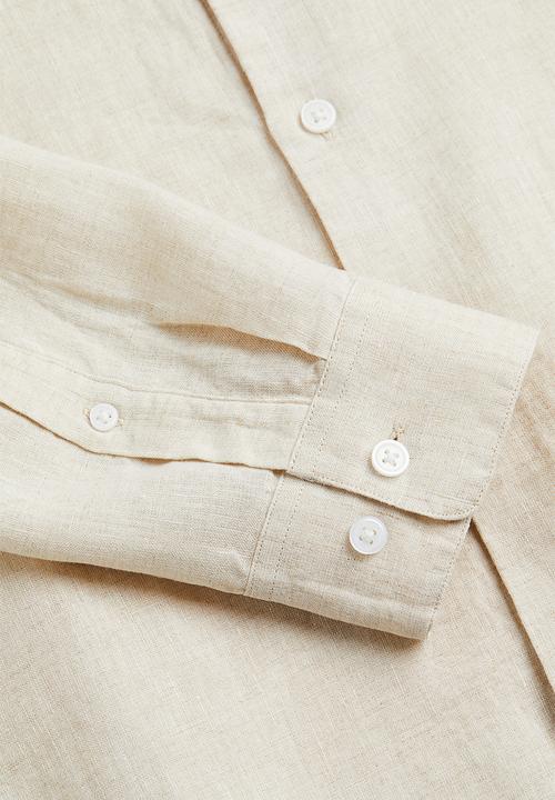 H&M - Regular fit linen shirt - light beige