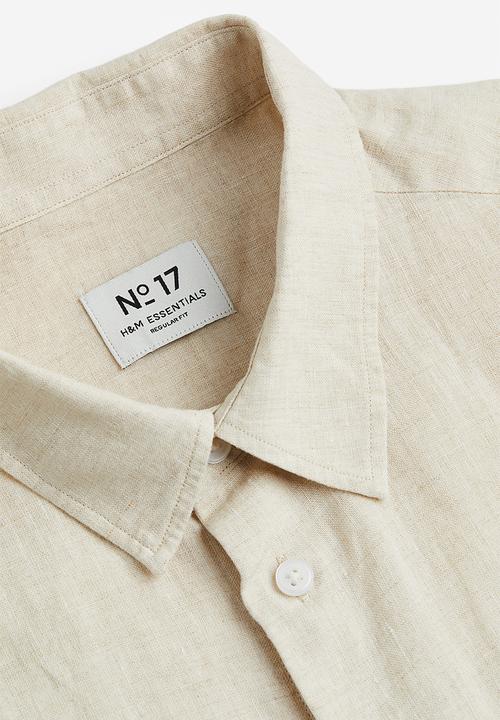 H&M - Regular fit linen shirt - light beige