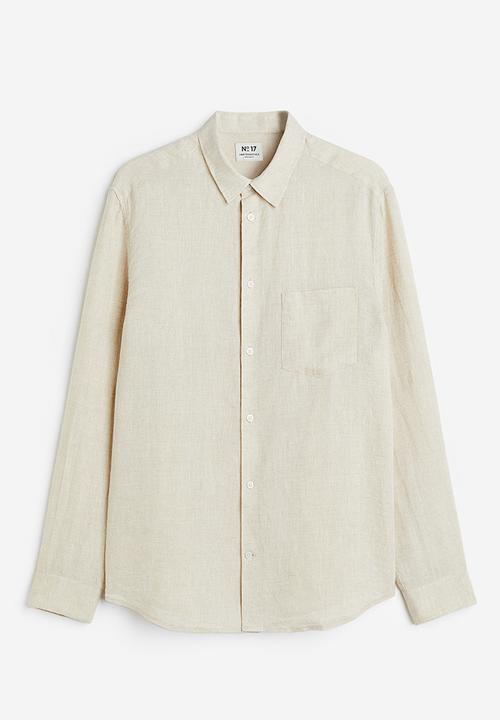 H&M - Regular fit linen shirt - light beige