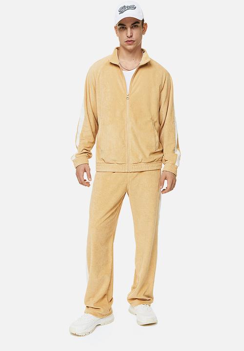 H&M - Relaxed fit terry track jacket - beige