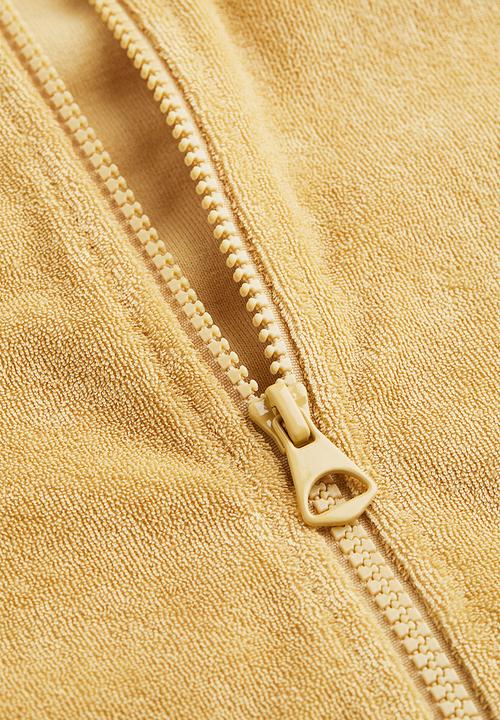 H&M - Relaxed fit terry track jacket - beige
