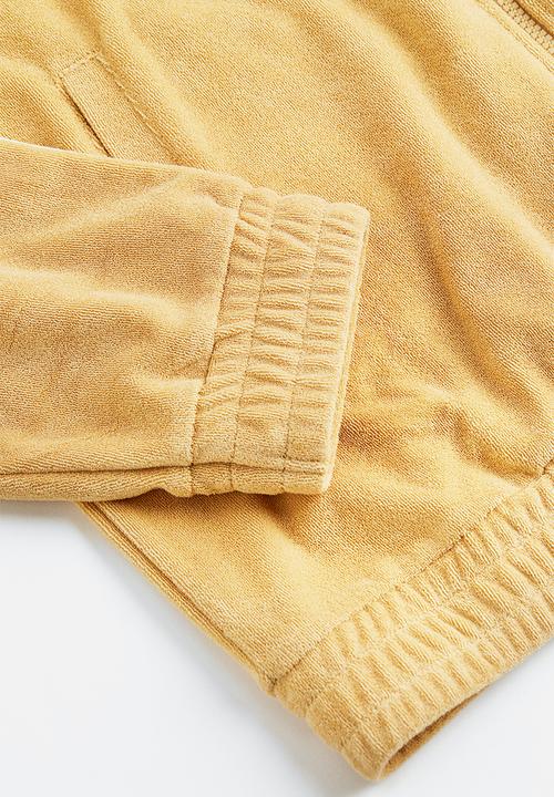 H&M - Relaxed fit terry track jacket - beige