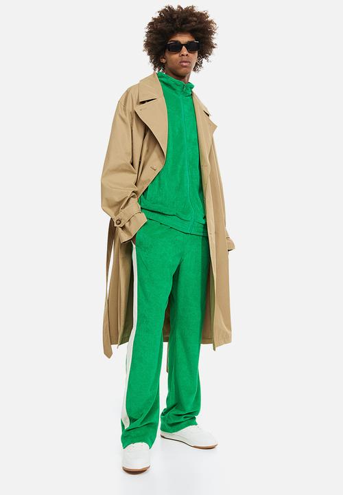H&M - Relaxed fit terry track pants - bright green 