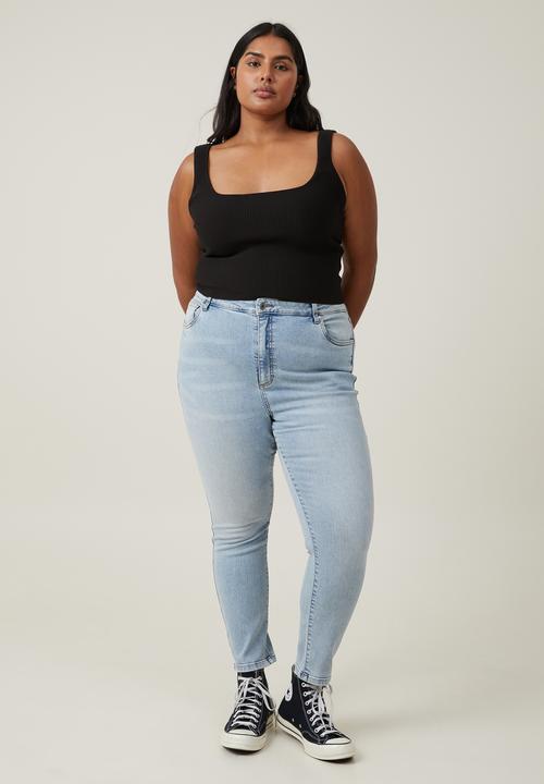 Cotton On - Plus curvy high stretch skinny jean - bondi blue