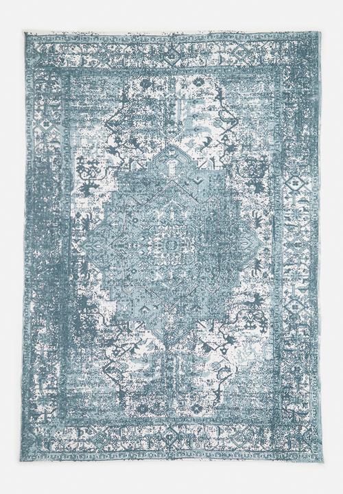 Sophia printed rug - tradewind blue