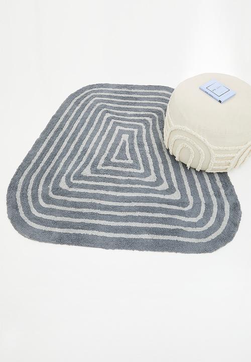 Sixth Floor - Square tufted rug - blue