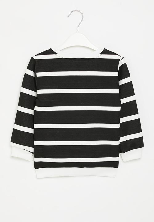 Pop Candy - Sweat top - black & white 