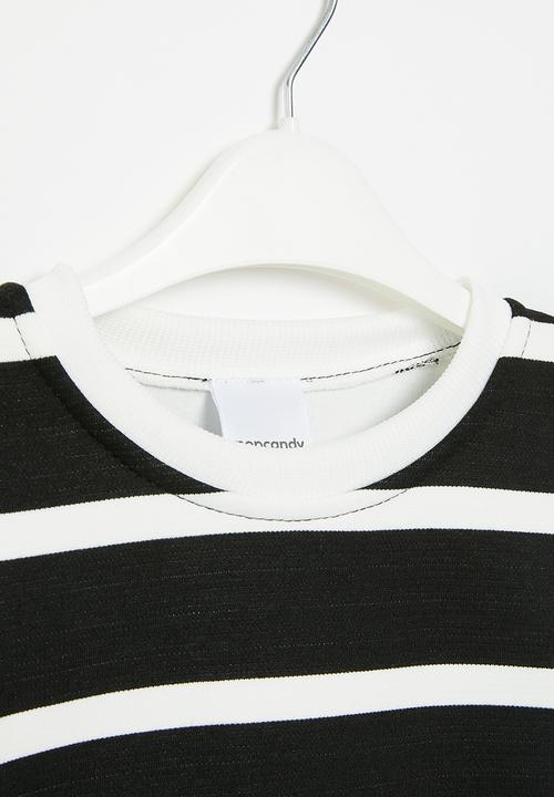 Pop Candy - Sweat top - black & white 