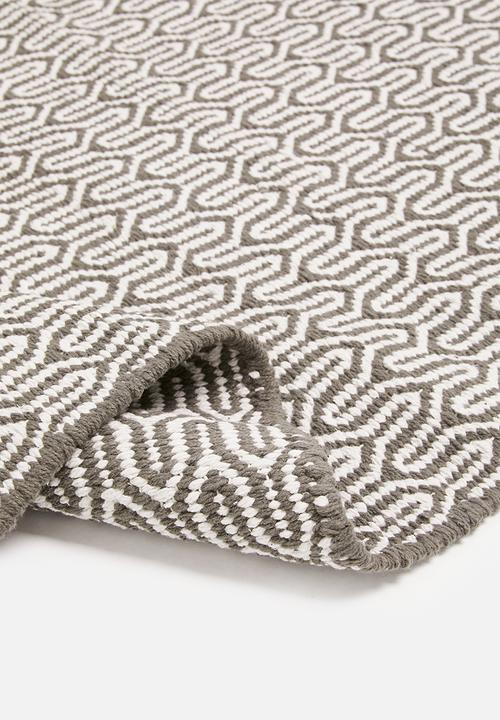Sixth Floor - Kei woven runner - charcoal