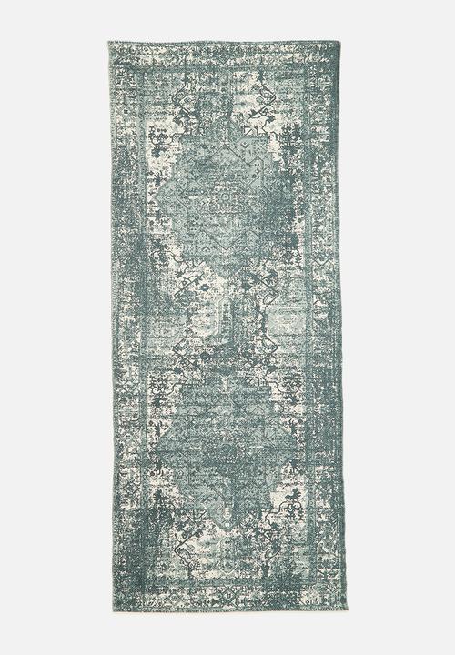 Sophia printed runner - tradewind blue